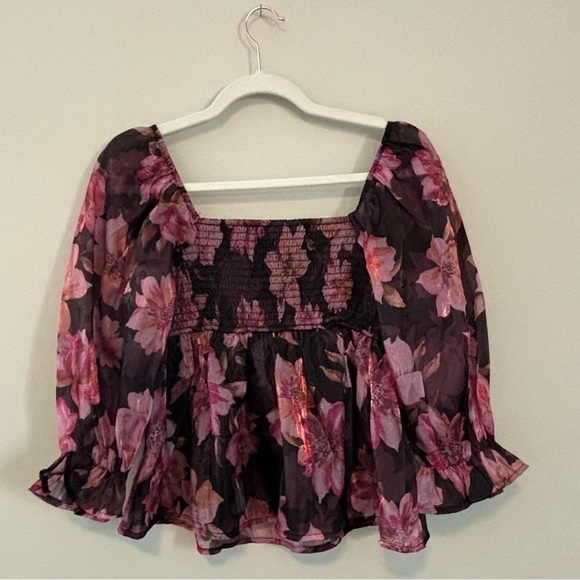UO Urban Outfitters Thirty/Thirty Floral BabyDoll Top Size Small - Picture 9 of 9